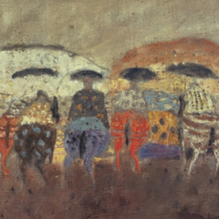 "Motivo dálmata", 1950 (detalle), óleo sobre lenzo.