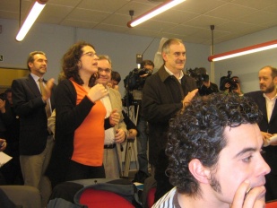 Fernando Salgado, Ricardo Varela, Fernández Antonio e Ismael Rego apláudenlle a Touriño